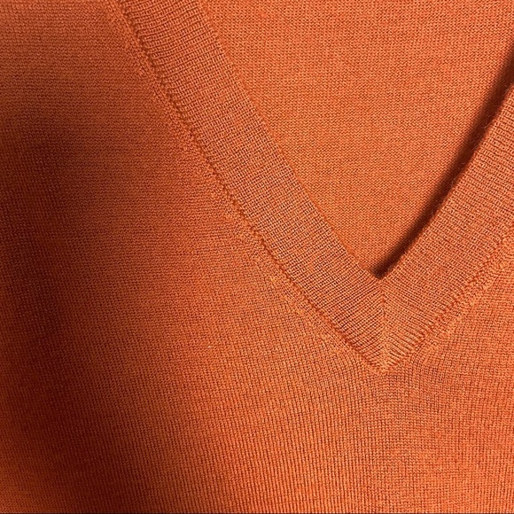 J. Crew Brown V-Neck Merino Wool Blend Long Sleeve Shirt Size XXL - Picture 3 of 9